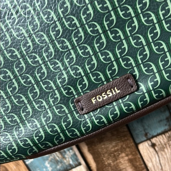 Fossil Green Patterned Crossbody Bag - Picture 3 of 15